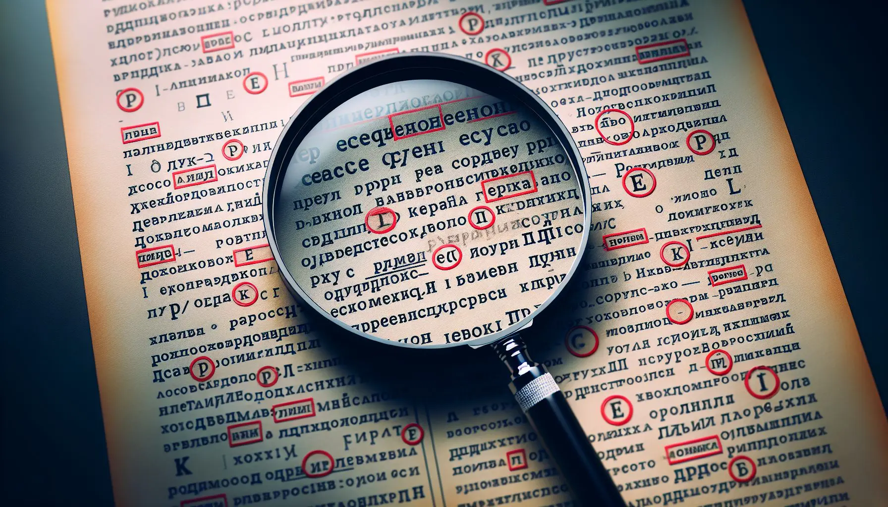Выявление орфографических ошибок